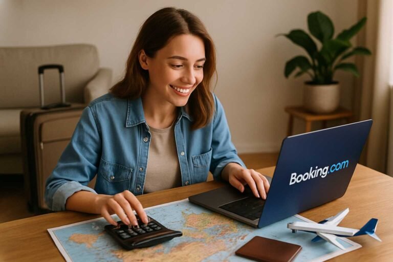 Illustration zum Artikel: So sparst du mit Booking.com - Dein Guide für günstigere Reisen